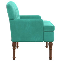 Produktbild för Loveseat med knapprapport Turkos 111 x 65 x 79 cm Sammet