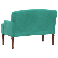 Produktbild för Loveseat med knapprapport Turkos 111 x 65 x 79 cm Sammet