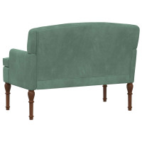 Produktbild för Loveseat med knapprapport Havgrön 111 x 65 x 79 cm Sammet