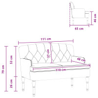 Produktbild för Loveseat med knapprapport Havgrön 111 x 65 x 79 cm Sammet