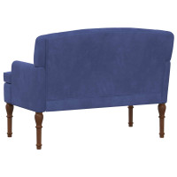 Produktbild för Loveseat med knapprapport Polisblå 111 x 65 x 79 cm Sammet