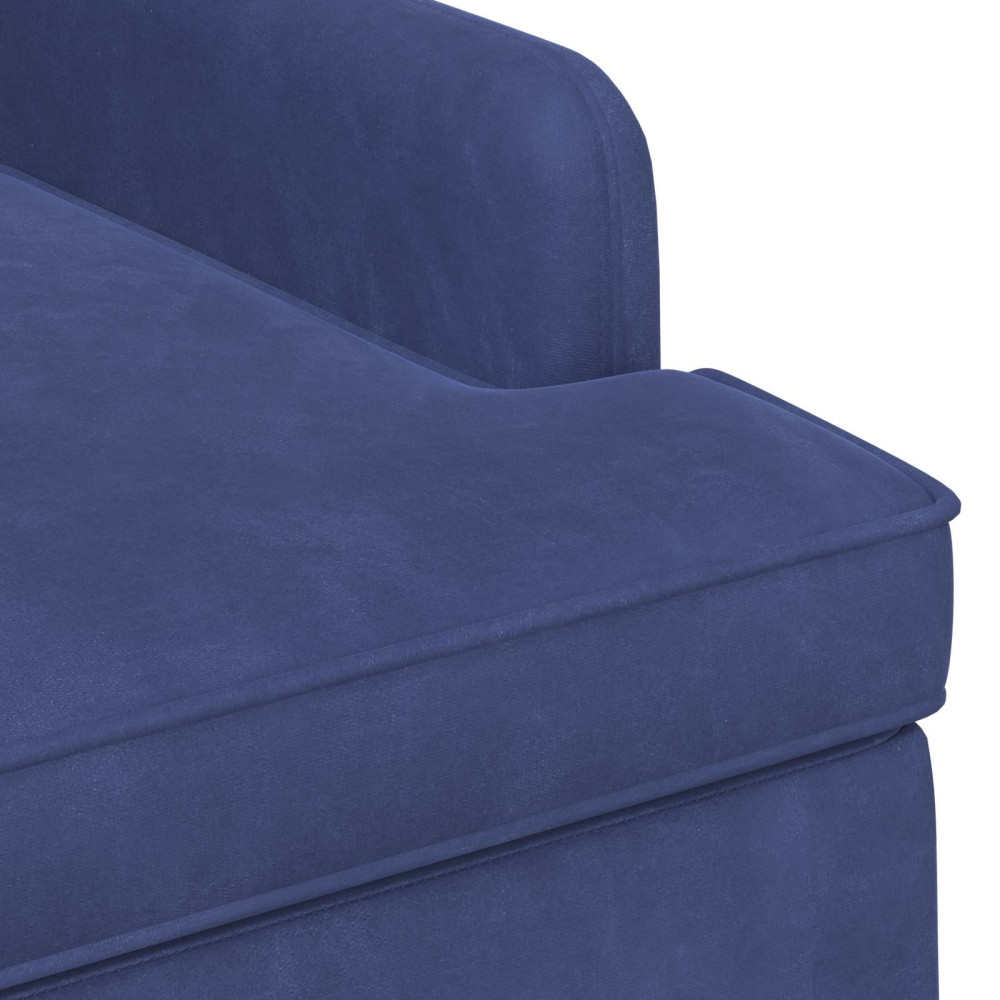 Produktbild för Loveseat med knapprapport Polisblå 111 x 65 x 79 cm Sammet