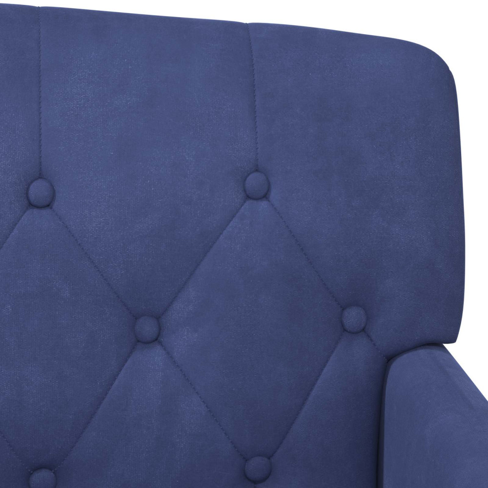 Produktbild för Loveseat med knapprapport Polisblå 111 x 65 x 79 cm Sammet
