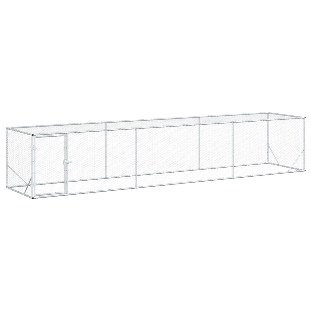 Produktbild för Hönsgård Silver 500 x 100 x 100 cm Galvaniserat stål