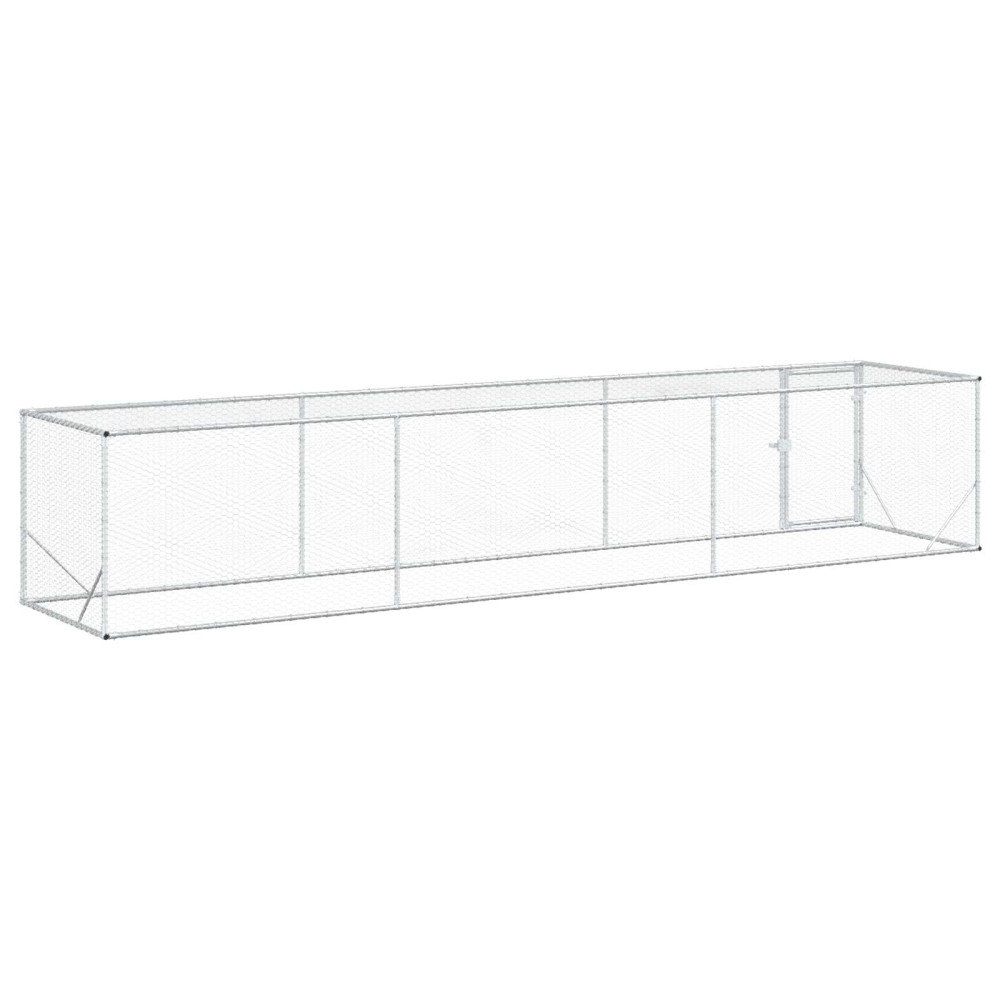 Produktbild för Hönsgård Silver 500 x 100 x 100 cm Galvaniserat stål