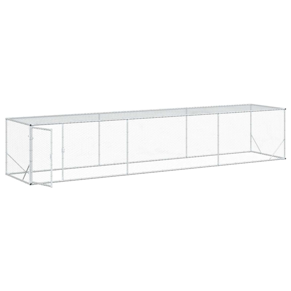 Produktbild för Hönsgård Silver 500 x 100 x 100 cm Galvaniserat stål