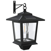 Produktbild för Vägghängd Lampa with LED Bulb 2 st Svart 19 x 14 x 25 cm