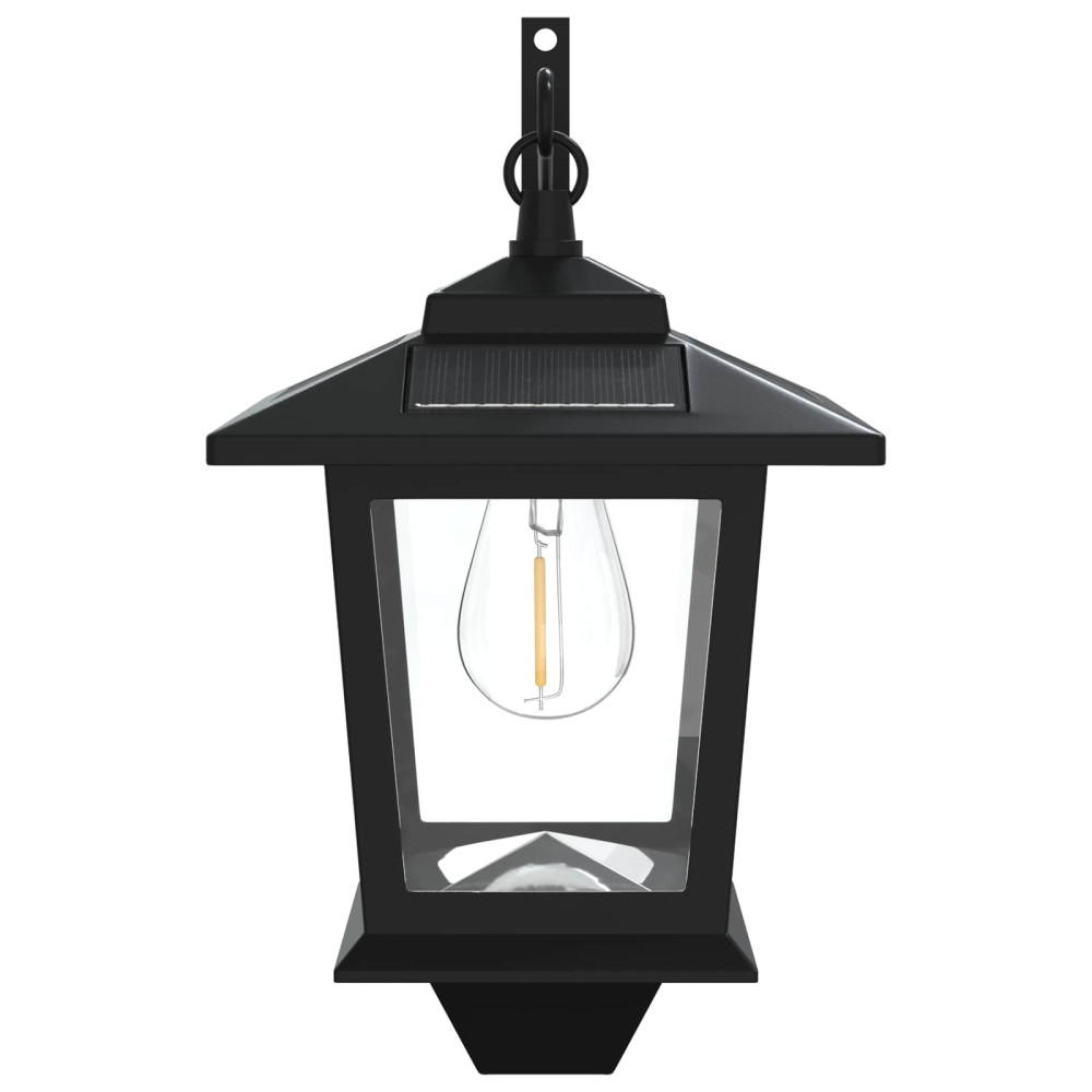 Produktbild för Vägghängd Lampa with LED Bulb 2 st Svart 19 x 14 x 25 cm