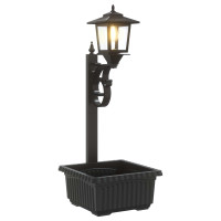 Produktbild för Pollare med Blomlåda Svart 29 x 28 x 74 cm ABS och PP