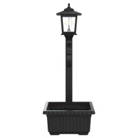 Produktbild för Pollare med Blomlåda Svart 29 x 28 x 74 cm ABS och PP