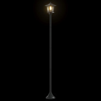 Produktbild för Lampstolpsset with LED Bulb 2 st Svart 16 x 16 x 156 cm