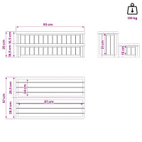 Produktbild för Badtunna Steg med Förvaring 2-Stegs Svart 93 x 57 x 35 cm PP