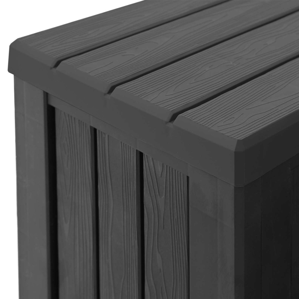 Produktbild för Badtunna Steg med Förvaring 2-Stegs Svart 93 x 57 x 35 cm PP