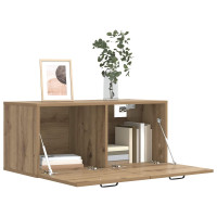 Produktbild för Väggskåp Väggmonterat Artisan-ek 80 x 36,5 x 35 cm