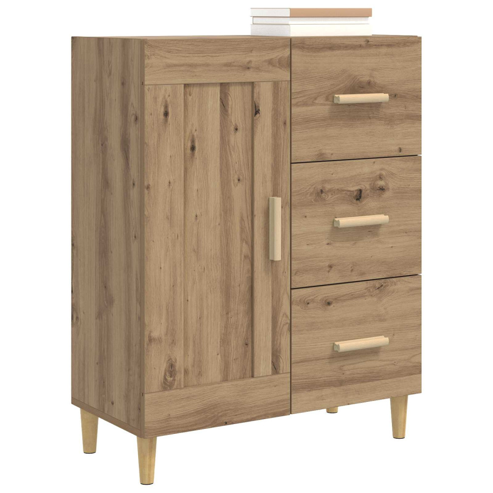 Produktbild för Sideboard Artisan-ek 69,5 x 34 x 90 cm Konstruerat trä