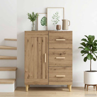 Produktbild för Sideboard Artisan-ek 69,5 x 34 x 90 cm Konstruerat trä
