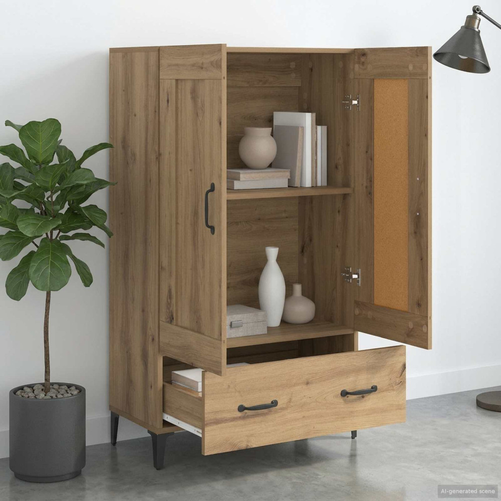 Produktbild för Skåp Artisan-ek 70 x 31 x 115 cm Konstruerat trä