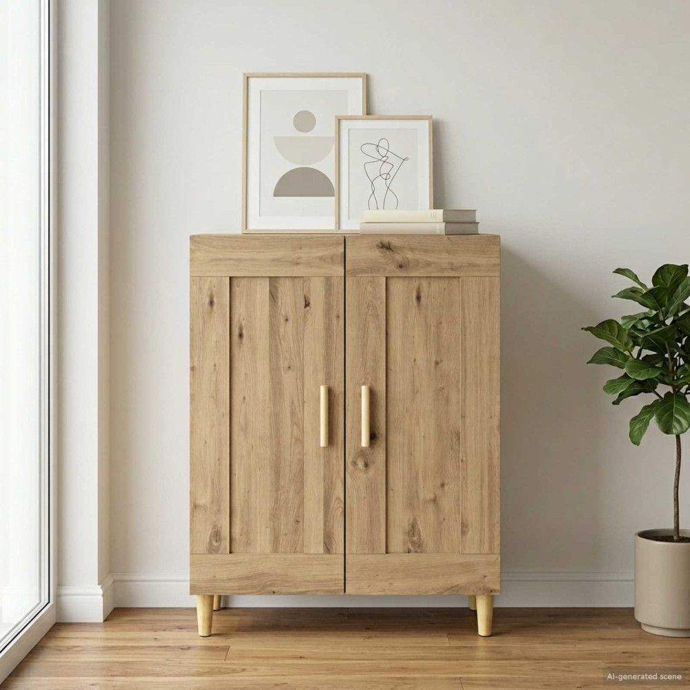Produktbild för Sideboard Artisan-ek 69,5 x 34 x 90 cm Konstruerat trä