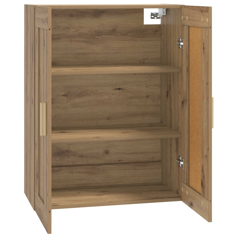 Produktbild för Väggskåp Väggmonterat Artisan-ek 69,5 x 34 x 90 cm