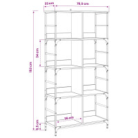 Produktbild för Hyllsystem 4 nivåer 78,5 x 33 x 153 cm metall PB Artisan-ek