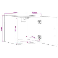 Produktbild för Väggskåp Artisan-ek 40 x 42,5 x 40 cm PB
