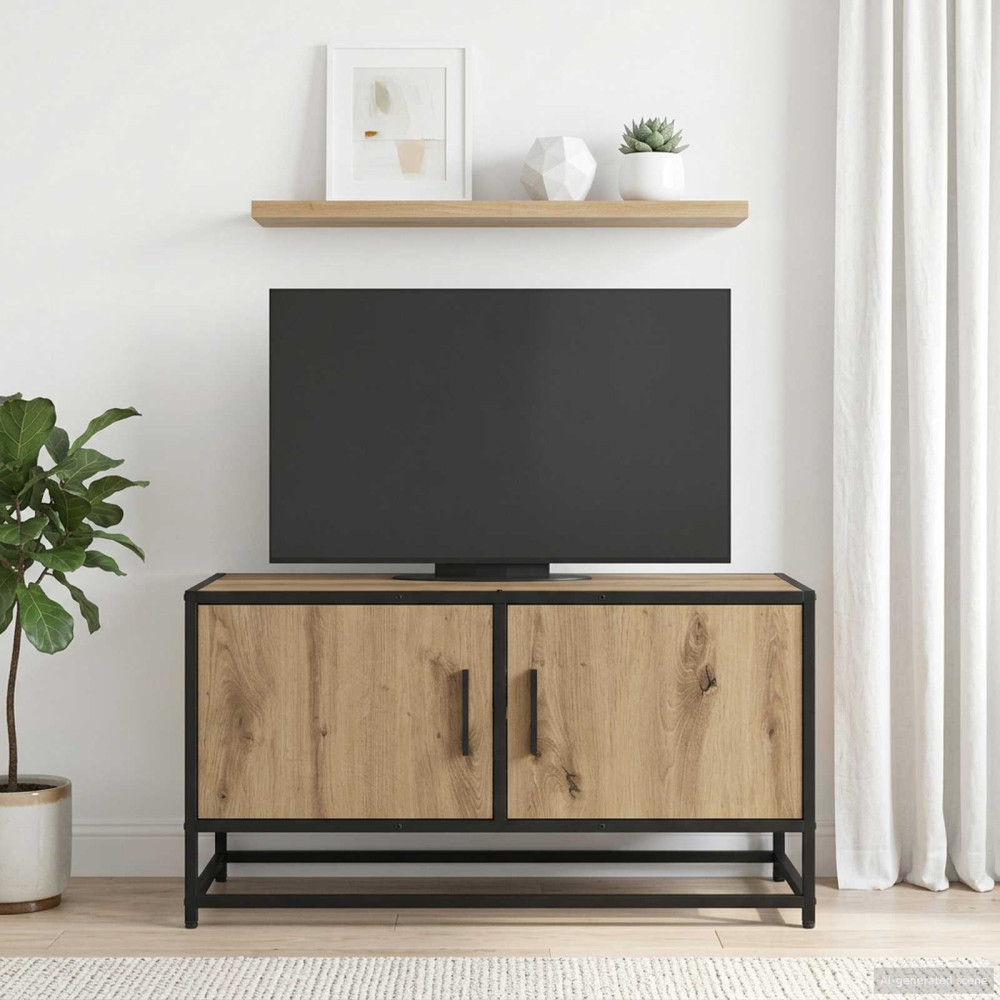 Produktbild för TV-skåp 80 x 34,5 x 40 cm Artisan-ek Konstruerat trä