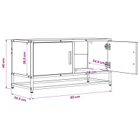 Produktbild för TV-skåp 80 x 34,5 x 40 cm Artisan-ek Konstruerat trä