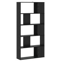 Produktbild för Bokhylla Svart ek 80,5 x 23,5 x 162,5 cm PB