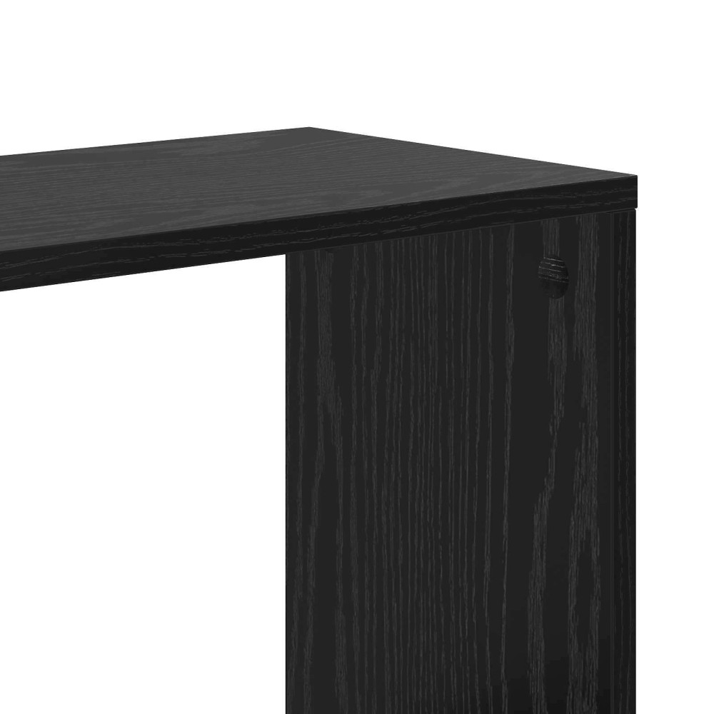 Produktbild för Bokhylla Svart ek 80,5 x 23,5 x 162,5 cm PB