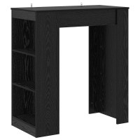 Produktbild för Barbord 95 x 47 x 103,5 cm Konstruerat trä Svart ek
