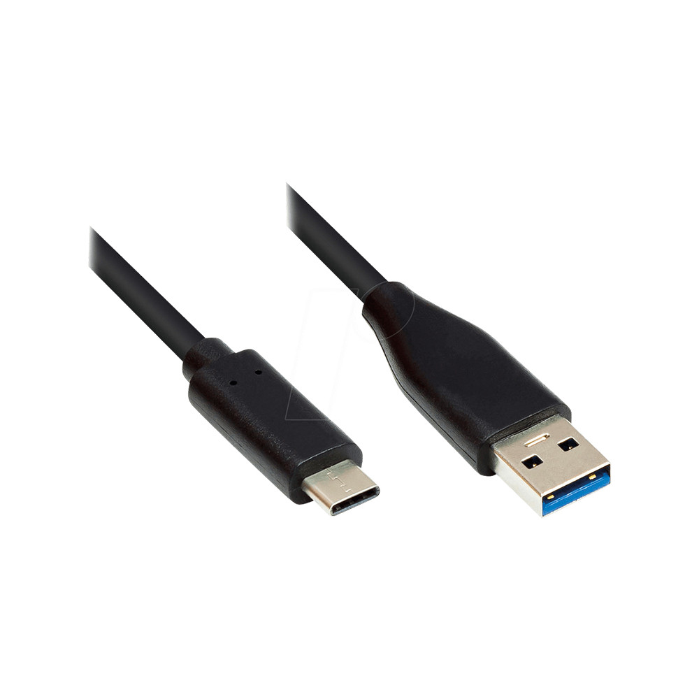 Produktbild för USB-kabel Good Connections USB-A till USB-C 1,5 m svart (GC-...