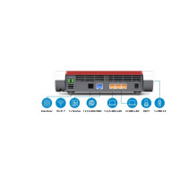 Produktbild för FRITZ!Box 5690 - trådlös router - GPON-teminal - Wi-Fi 7 - skrivbordsmodell, väggmonterbar