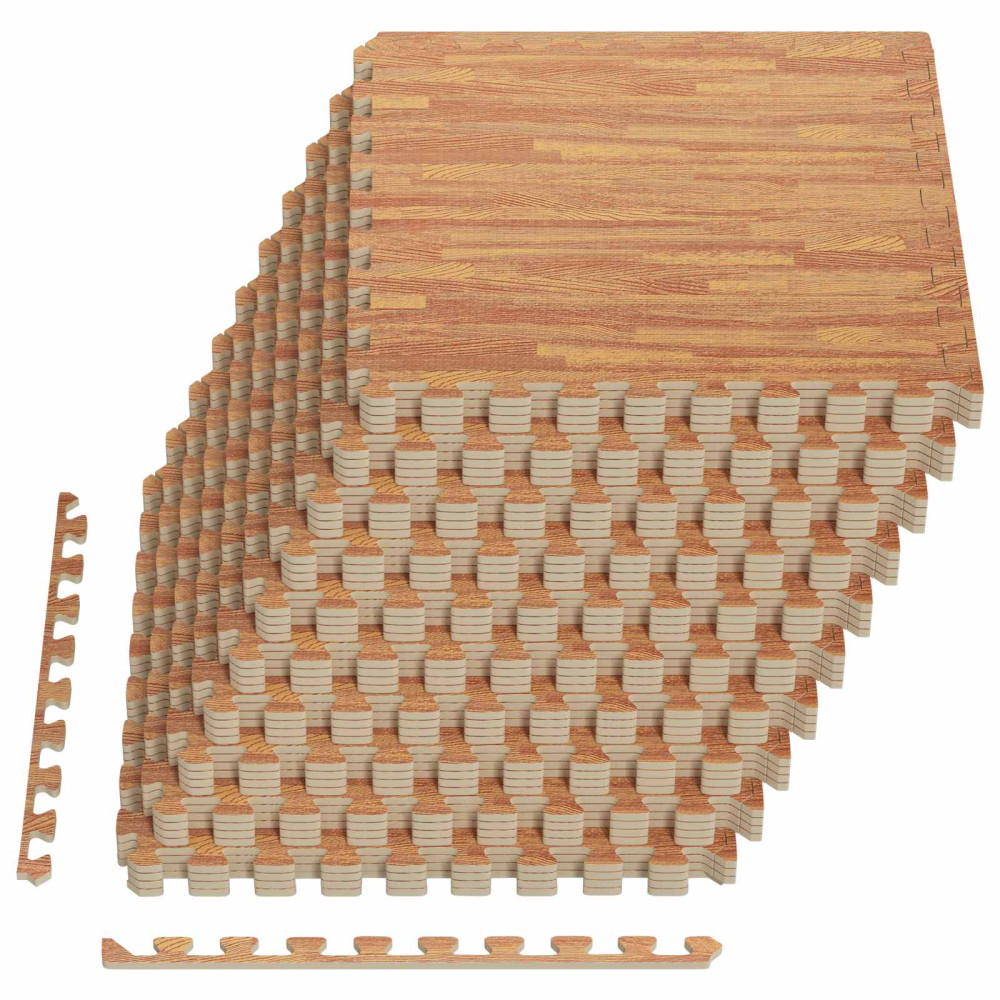 Produktbild för Pool grundmatta 40 pcs trä 14,4 m² EVA-skum