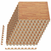 Produktbild för Pool grundmatta 40 pcs trä 14,4 m² EVA-skum
