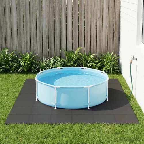 vidaXL Pool grundmatta 50 pcs Svart 18 m² EVA-skum