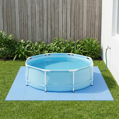 vidaXL Pool grundmatta 50 pcs Blå 18 m² EVA-skum