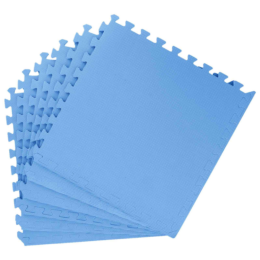 Produktbild för Pool grundmatta 50 pcs Blå 18 m² EVA-skum
