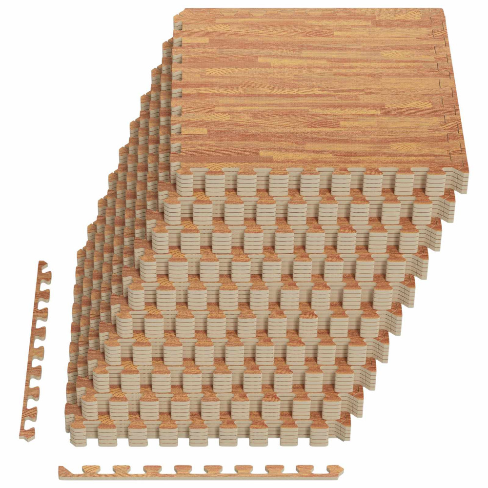 Produktbild för Pool grundmatta 50 pcs trä 18 m² EVA-skum