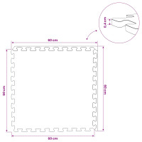 Produktbild för Pool grundmatta 40 pcs Grå 14,4 m² EVA-skum