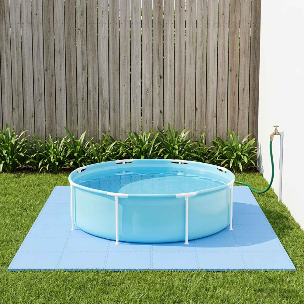 Produktbild för Pool grundmatta 40 pcs Blå 14,4 m² EVA-skum