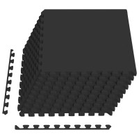 Produktbild för Pool grundmatta 50 pcs Svart 18 m² EVA-skum