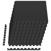 Produktbild för Pool grundmatta 24 pcs Svart 8,64 m² EVA-skum