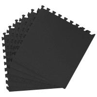 Produktbild för Pool grundmatta 24 pcs Svart 8,64 m² EVA-skum