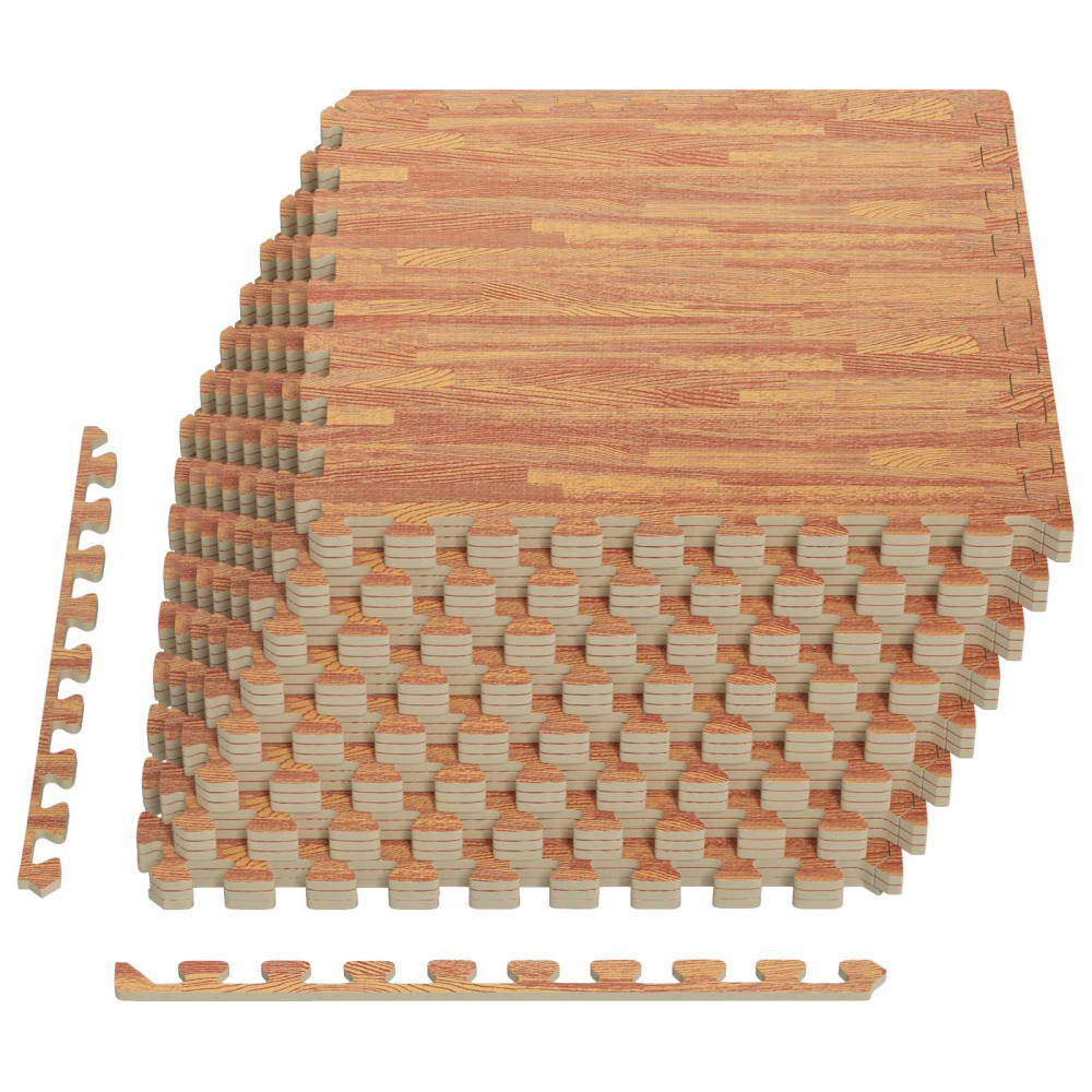 Produktbild för Pool grundmatta 24 pcs trä 8,64 m² EVA-skum