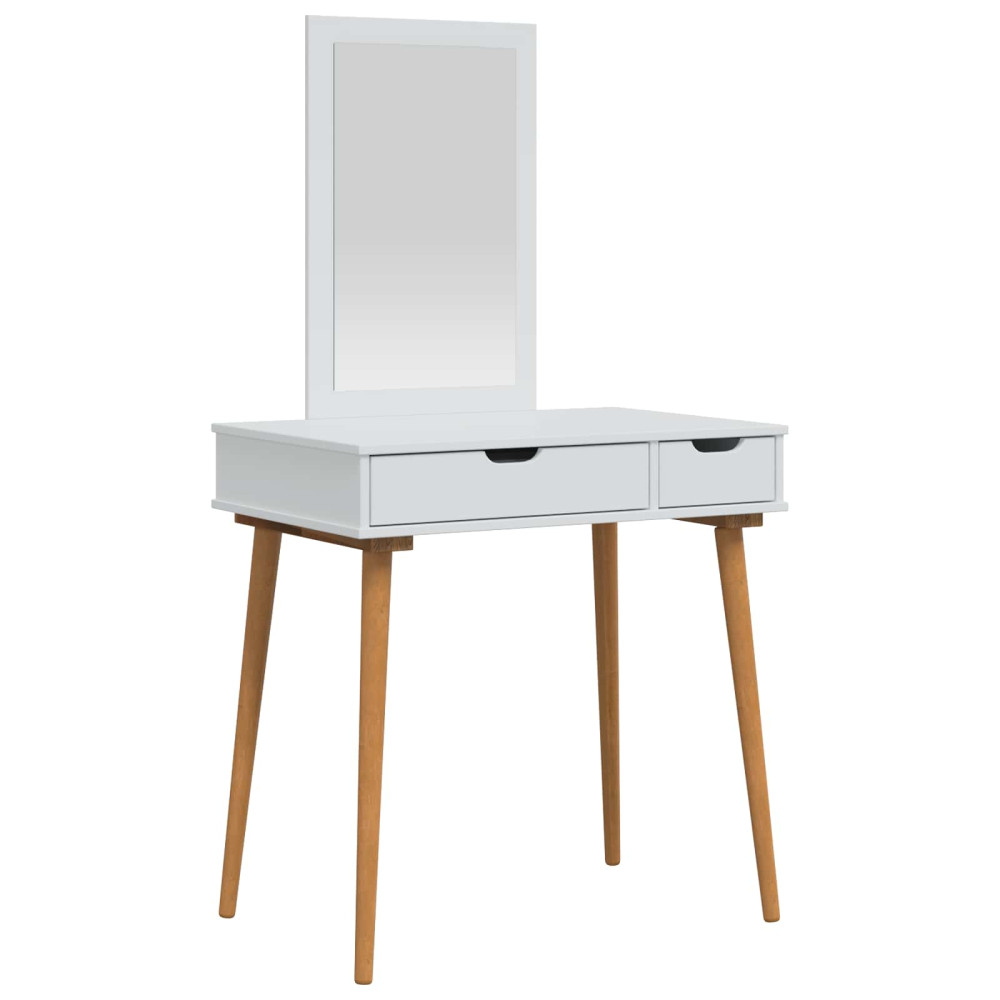 Produktbild för Skrivbordsset FAUSKE 2 pcs Vit 76 x 50 x 143 cm