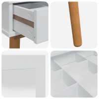 Produktbild för Skrivbordsset FAUSKE 2 pcs Vit 76 x 50 x 143 cm
