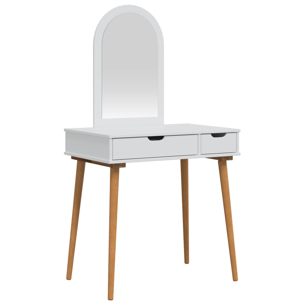 Produktbild för Skrivbordsset FAUSKE 2 pcs Vit 76 x 50 x 143 cm