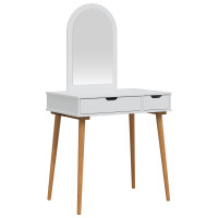 Produktbild för Skrivbordsset FAUSKE 2 pcs Vit 76 x 50 x 143 cm