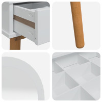 Produktbild för Skrivbordsset FAUSKE 2 pcs Vit 76 x 50 x 143 cm