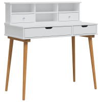 Produktbild för Skrivbordsset FAUSKE 2 pcs Vit 100 x 50 x 103,5 cm